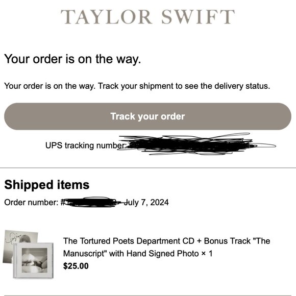The Tortured Poets Department TTPD Taylor Swift Signed CD - Picture 5 of 5